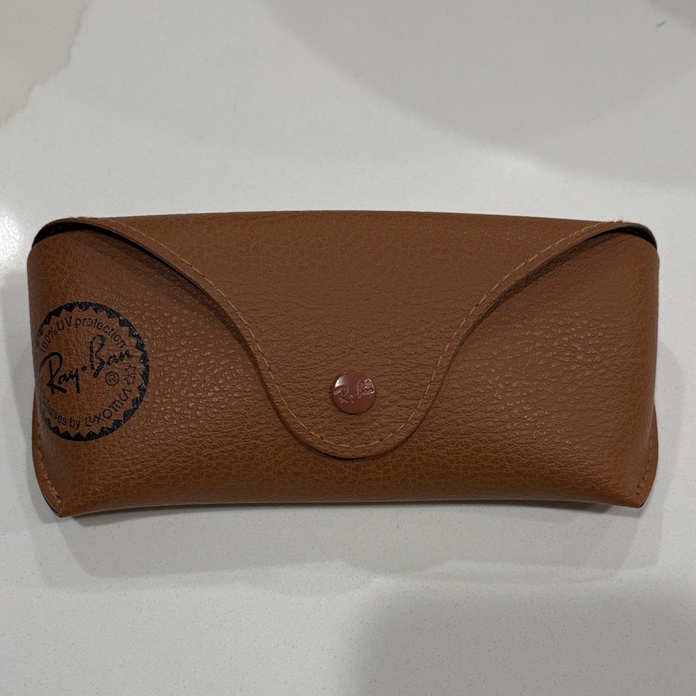 Ray-Ban Tan Leather Eyewear Case